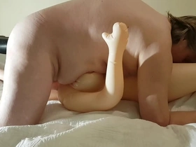 Man fucks his silicone love doll in every hole