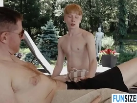 Tall and muscle stepdad cant stop pounding twink gay outdoor